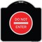 Signmission Designer Series Do Not Enter, Black & Silver Heavy-Gauge Aluminum Sign, 18" H, BS-1818-24150 A-DES-BS-1818-24150 - alternate 1